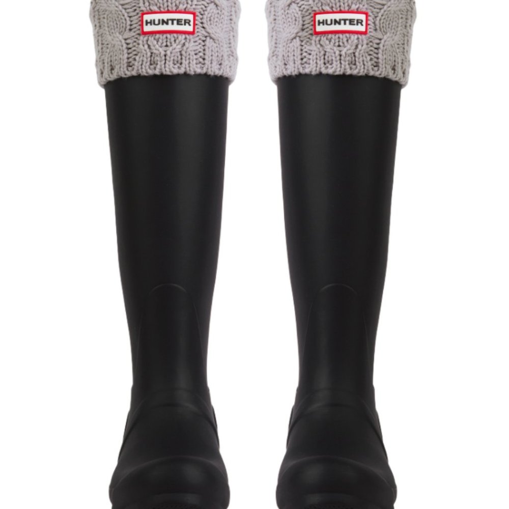 ♠️ Matte Black Hunter Boots 👢 (BONUS never worn Hunter SOCKS retail $45 🧦)